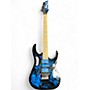 Used 2016 Ibanez JEM77FP Steve Vai Signature Blue Floral Pattern Solid Body Electric Guitar Blue Floral Pattern