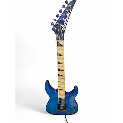 Used 2016 Jackson JS34Q Dinky Trans Blue Solid Body Electric Guitar