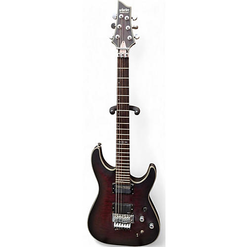 Used 2016 Schecter Guitar Research C1 Platinum Black Cherry Solid Body Electric Guitar Black Cherry