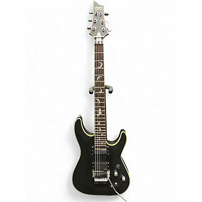 Used 2016 Schecter Guitar Research Damien Platinum 6 Floyd Rose Black Solid Body Electric Guitar