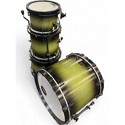 Used 2016 Spaun 4 Piece Custom Series Royal Olive Drum Kit