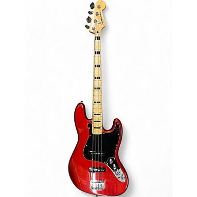 Squier Used 2016 Squier Vintage Modified Jazz Bass Candy Apple Red Electric Bass Guitar