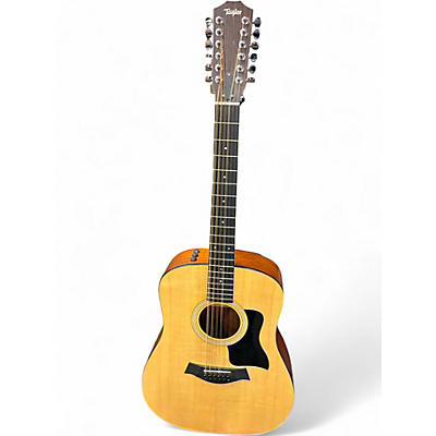 Used 2016 Taylor 150e Natural 12 String Acoustic Electric Guitar