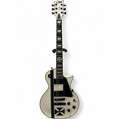 Used 2017 ESP LTD James Hetfield Signature Iron Cross Arctic White Solid Body Electric Guitar