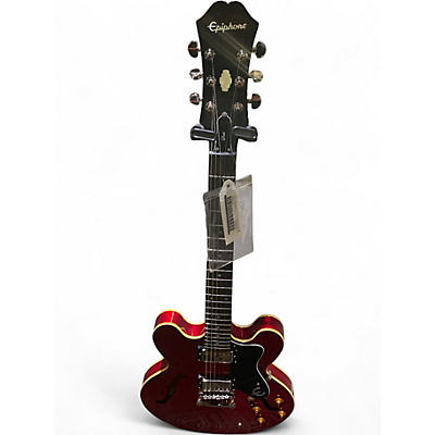Used 2017 Epiphone Dot Red Hollow Body Electric Guitar