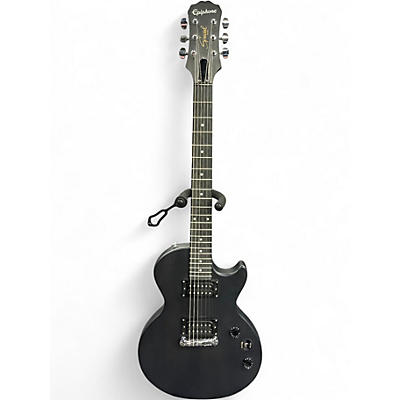 Used 2017 Epiphone Les Paul Special I Black Solid Body Electric Guitar