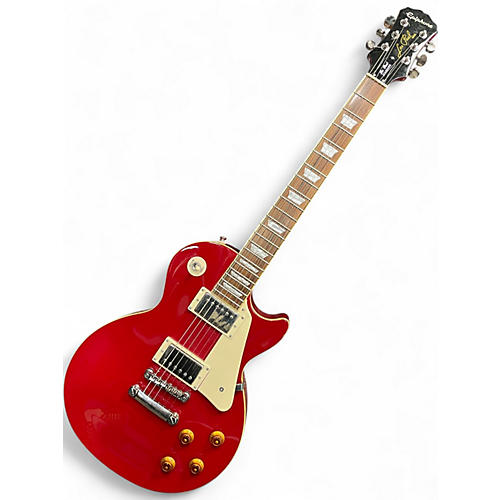 Used 2017 Epiphone Les Paul Standard Cardinal Red Solid Body Electric Guitar Cardinal Red