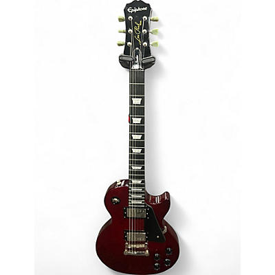 Used 2017 Epiphone Les Paul Studio Cherry Solid Body Electric Guitar