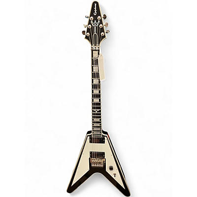 Used 2017 Epiphone RICHIE FAULKNER Black and White Solid Body Electric Guitar