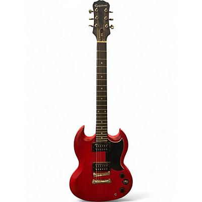 Used 2017 Epiphone SG Cherry Solid Body Electric Guitar