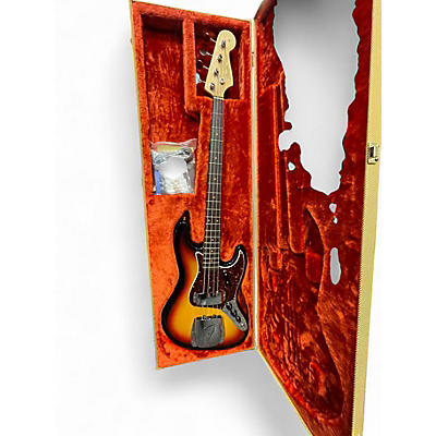 Used 2017 Fender 1964 American Vintage Jazz Bass 3 Tone Sunburst Electric Bass Guitar