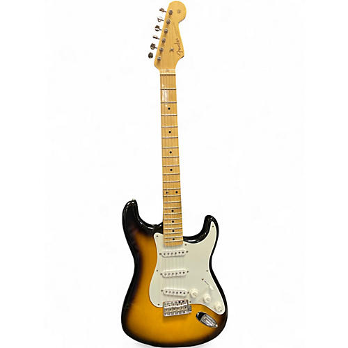 Used 2017 Fender AMERICAN VINTAGE WILDWOOD THIN SKIN STRATOCASTER 2 Tone Sunburst Solid Body Electric Guitar 2 Tone Sunburst