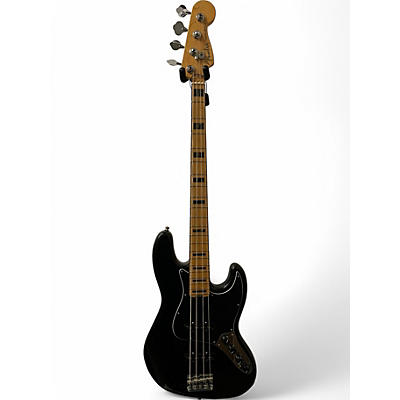 Used 2017 Fender American Elite Jazz Bass Black Electric Bass Guitar