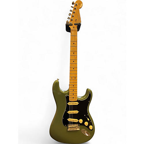 Used 2017 Fender American Professional Stratocaster SSS Olive Solid Body Electric Guitar Olive