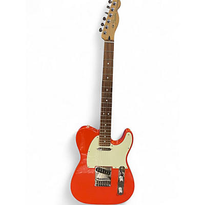 Used 2017 Fender Deluxe Nashville Telecaster Fiesta Red Solid Body Electric Guitar