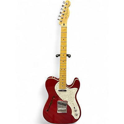 Used 2017 Fender Deluxe Thinline Telecaster Candy Apple Red Hollow Body Electric Guitar