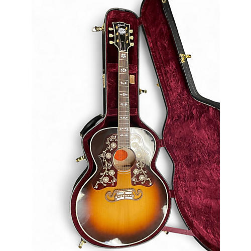 Used 2017 Gibson Bob Dylan SJ200 Players Edition Vintage Sunburst Acoustic Electric Guitar Vintage Sunburst