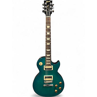 Used 2017 Gibson Les Paul Studio Deluxe Blue Agave Solid Body Electric Guitar