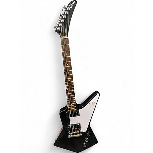 Used 2017 Gibson MODDED Explorer Black Solid Body Electric Guitar Black