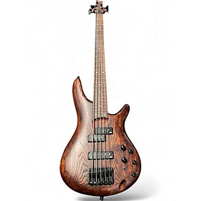 Used 2017 Ibanez SR655 Walnut Electric Bass Guitar