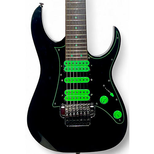 Ibanez Used 2017 Ibanez UV70 Universe Steve Vai Signature 7 String Black Solid Body Electric Guitar Black