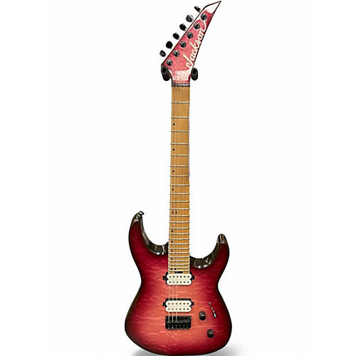 Used 2017 Jackson PRO SEIES DINKY PINK TRANS Solid Body Electric Guitar PINK TRANS