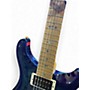 Used 2017 PRS Custom 24 10 Top Maple FB Trans Blue Solid Body Electric Guitar Trans Blue