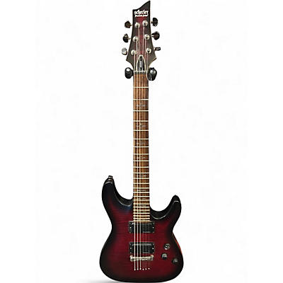 Used 2017 Schecter Guitar Research Demon 6 Satin Red Solid Body Electric Guitar