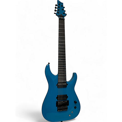 Schecter Guitar Research Used 2017 Schecter Guitar Research KEITH MERROW KM7FRS LAMBEAU BLUE Solid Body Electric Guitar LAMBEAU BLUE