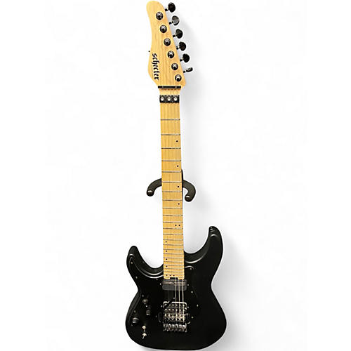 Used 2017 Schecter Guitar Research super shredder left handed Satin Black Solid Body Electric Guitar Satin Black