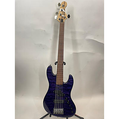 Used 2017 Spector Coda 5XL Purple Electric Bass Guitar