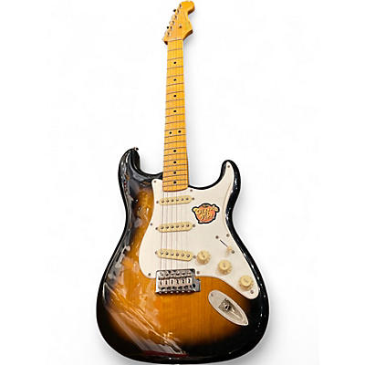 Used 2017 Squier Classic Vibe 1950S Stratocaster 2 Tone Sunburst Solid Body Electric Guitar