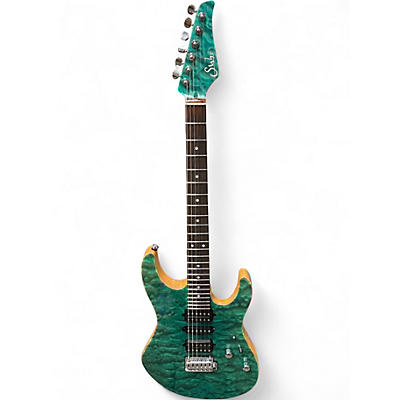 Used 2017 Suhr MODERN HSH TRANS TEAL Solid Body Electric Guitar