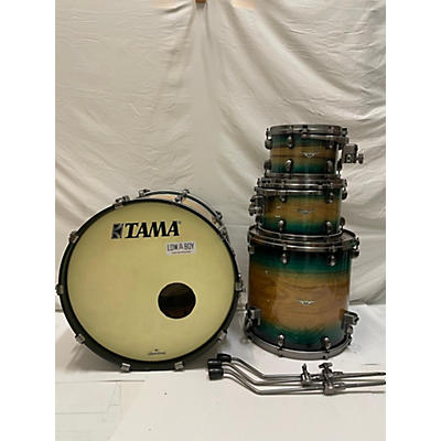 TAMA Used 2017 TAMA 4 piece Starclassic Maple Exotix Emerald Pacific Walnut Burst Drum Kit