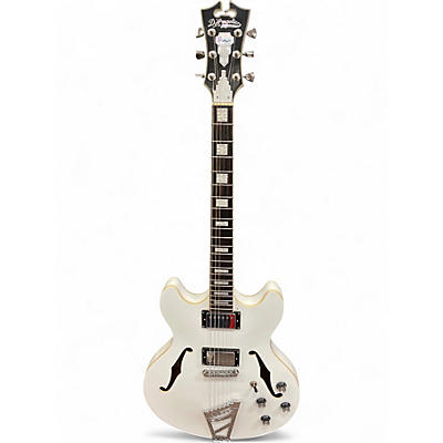 Used 2018 D'Angelico Premier Series DC White Hollow Body Electric Guitar