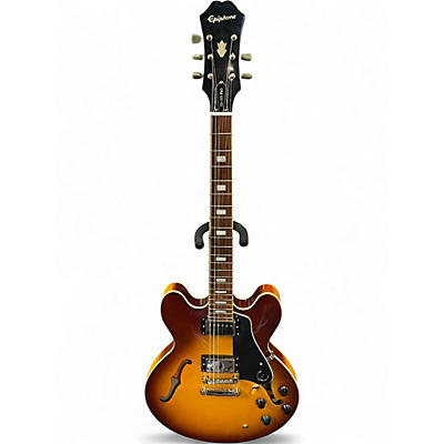 Used 2018 Epiphone ES335 Pro Iced Tea Hollow Body Electric Guitar