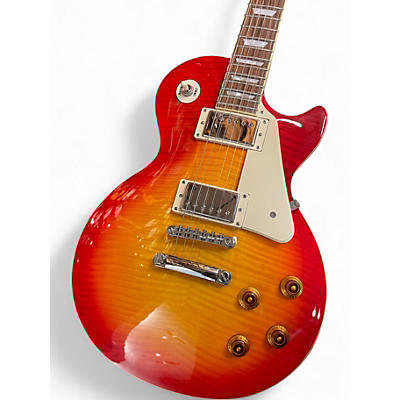 Used 2018 Epiphone Les Paul Standard Pro Cherry Sunburst Solid Body Electric Guitar