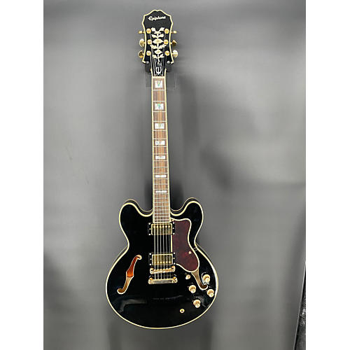 Epiphone Used 2018 Epiphone Sheraton II Black And Gold Hollow Body Electric Guitar Black and Gold