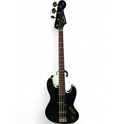 Used 2018 Fender Aerodyne Jazz Bass Black Electric Bass Guitar