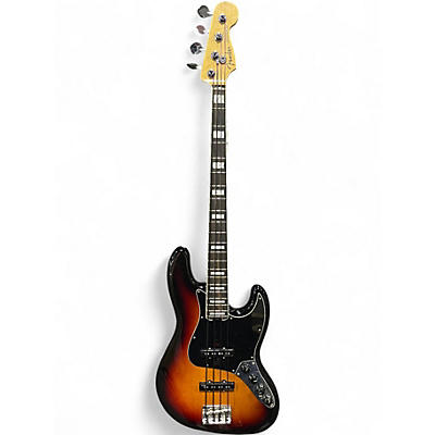 Used 2018 Fender American Elite Jazz Bass 3 Color Sunburst Electric Bass Guitar