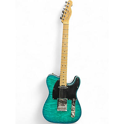 Used 2018 Fender American Elite Telecaster QMT AQUA MARINE Solid Body Electric Guitar