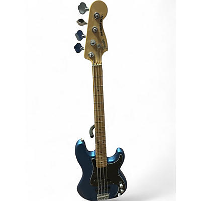 Used 2018 Fender American Performer Precision Bass SATIN LAKE PLACID BLUE Electric Bass Guitar