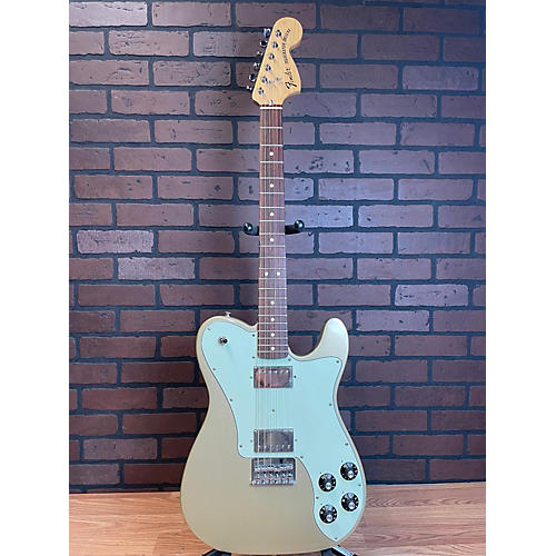 Used 2018 Fender Chris Shiflett Telecaster Deluxe Shoreline Gold Solid Body Electric Guitar Shoreline Gold