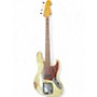 Used 2018 Fender Custom Shop 1960s Jazz Bass Heavy Relic Aged Olympic White Electric Bass Guitar Aged Olympic White