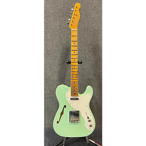 Fender Used 2018 Fender Custom Shop #85 Ltd 50s Thinline Telecaster Journeyman Relic Super Faded Aged Surf Green Hollow Body Electric Guitar Super Faded Aged Surf Green