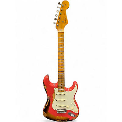 Used 2018 Fender Custom Shop LTD 57 HEAVY RELIC FIESTA RED OVER 2 T SB Solid Body Electric Guitar
