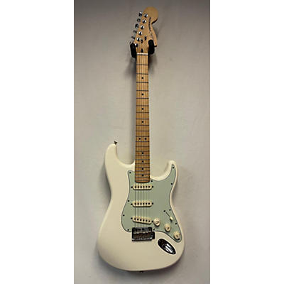 Used 2018 Fender Deluxe Roadhouse Stratocaster Olympic White Solid Body Electric Guitar