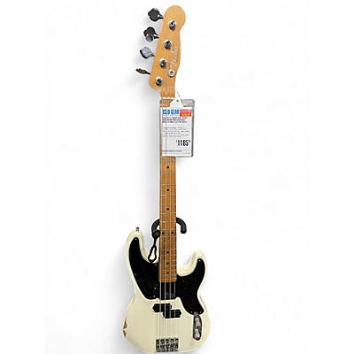 Used 2018 Fender Mike Dirnt Road Worn Precision Bass White Blonde Electric Bass Guitar