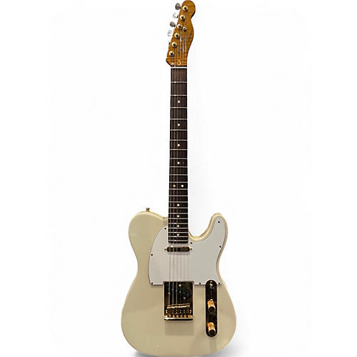 Used 2018 Fender NAMM LTD SUPER CSTM SLX TELE WHITE SPARKLE Solid Body Electric Guitar WHITE SPARKLE