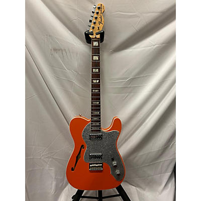 Used 2018 Fender Parallel Universe Series Deluxe Thinline Super Telecaster Orange Hollow Body Electric Guitar